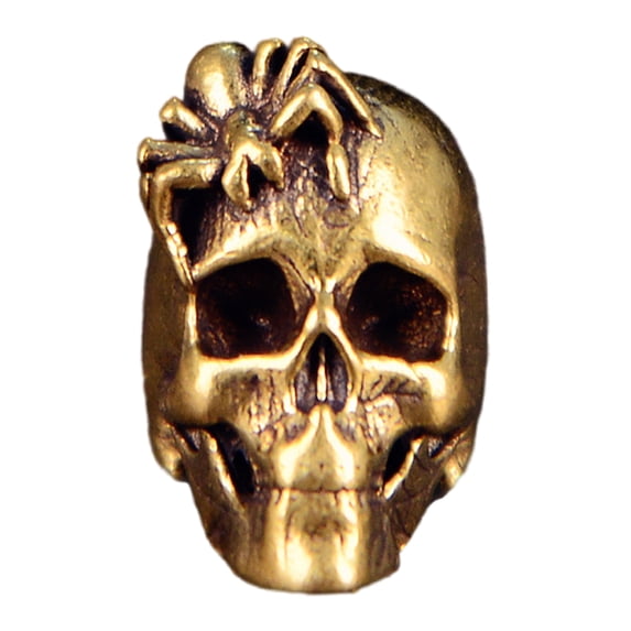 Metal Skull Spiders Pendant for Keychain and Backpack Decoration Unique Skull Charm Paracord Accessories