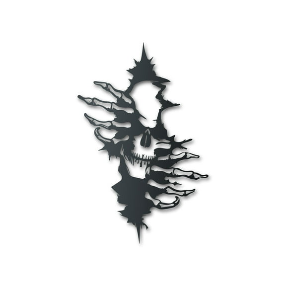 Metal Skull in the Wall Art 18
