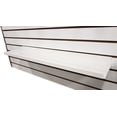 thumbnail image 1 of Metal Slatwall Shelf - 7.5" D x 31.75" W Heavy Duty Steel Shelving with .5" Lip - Ivory, 10 Pack, 1 of 3