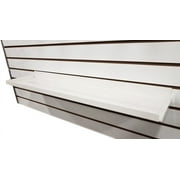Metal Slatwall Shelf - 7.5" D x 31.75" W Heavy Duty Steel Shelving with .5" Lip - Ivory, 10 Pack