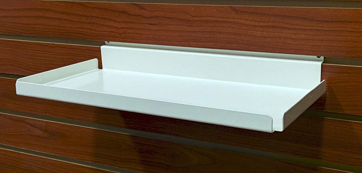 6 Pack Wooden Slatwall Shelf 15.7 X 6" With Metal Brackets For Garage