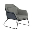 thumbnail image 1 of Metal Sled Leg Accent Chair Grey and Blue, 1 of 2