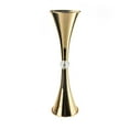 thumbnail image 1 of Metal Slim Waist Trumpet Vase, Gold, 21-3/4-Inch, 1 of 1