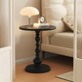 thumbnail image 1 of Metal Small End Table, Vintage Matte Black Round Side Table Nightstand for Bedside or Sofa,  Accent Pedestal Table for Living Room Corners Bedroom  and, 1 of 8