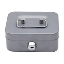 Metal Small Storage Box With Lockable Cover - Key Lock Organizer For Kids, Cute Toys With Handle