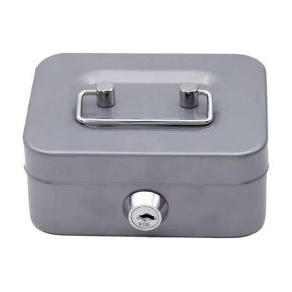 Metal Small Storage Box With Lockable Cover - Key Lock Organizer For Kids, Cute Toys With Handle