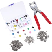 Metal Snap Buttons with Fastener Pliers Tool Kit, 100-Piece Stainless Steel Set for Clothes, Hats, and DIY Crafts