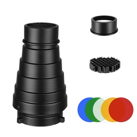Metal Snoot Set Light Modifier Advanced Flashing Light Accessory for Studio and Outdoor Photography