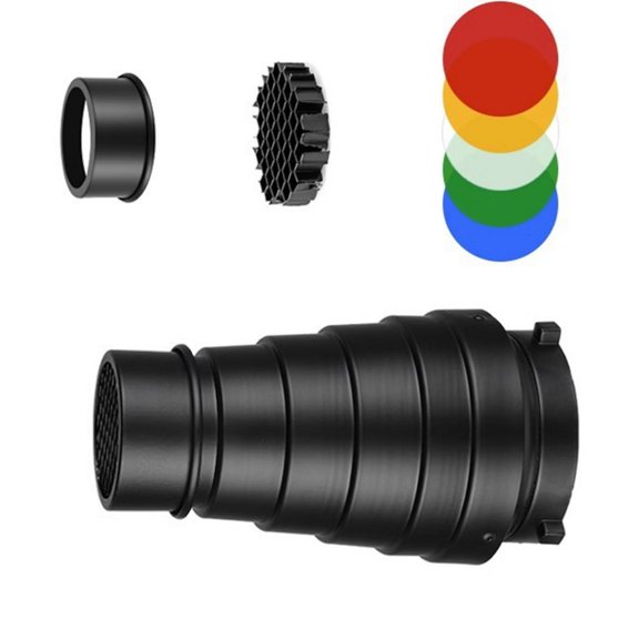 Metal Snoot Set with 5Pieces Color Filters Enhances Lighting in Commercial and Indoor Photography