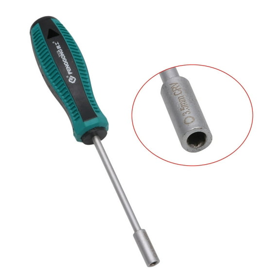 Metal Socket Driver Wrench Screwdriver Hex Nut Key Nutdriver Hand Tool 3.5mm Screw Driver Profession Replacement Durable