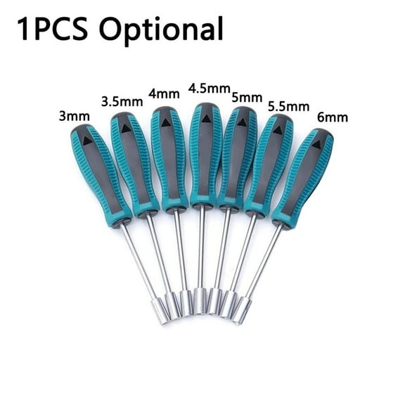 Metal Socket Driver Wrench Screwdriver Nut Key Nutdriver Hand Tool 3Mm/3.5Mm/4.5Mm/5Mm/5.5Mm/6Mm Socket Screwdriver 6.0Mm Smile Home