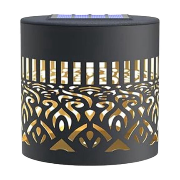 Metal Solar Garden Light, Mandala Pattern Projection for Patio, Automatic On Off
