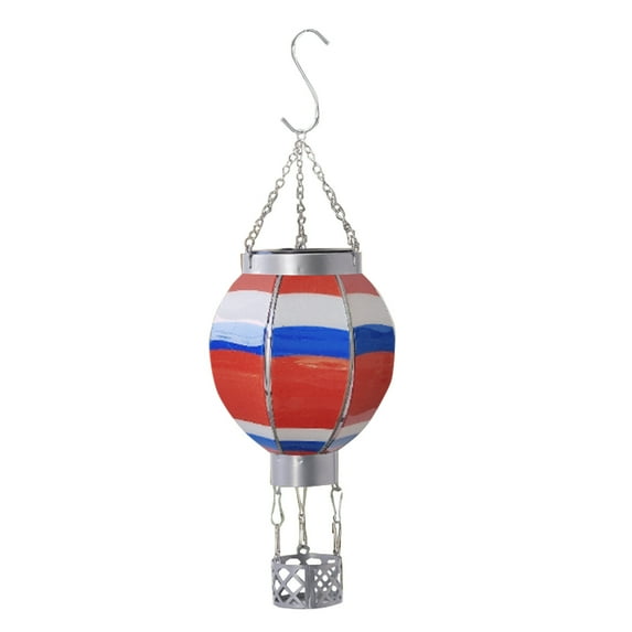 Metal Solar Powered Hot Air Balloon - Colorful, Reusable, Outdoor - for Festival, Party, Garden Decoration