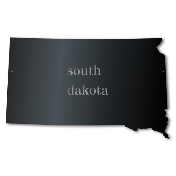 Metal South Dakota Wall Art - Custom Metal US State Sign - 14 Color Options 30