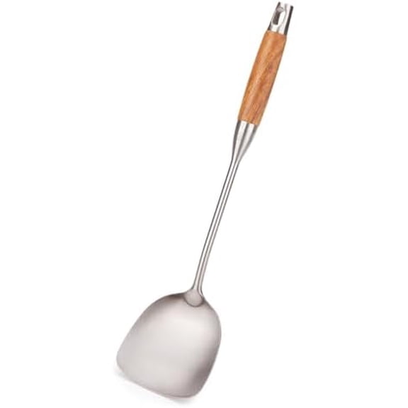 Metal Spatula,Wok Utensil Wok Spatulas for Kitchen Use Cooking Utensils Spatula for Cooking,Wooden Handle