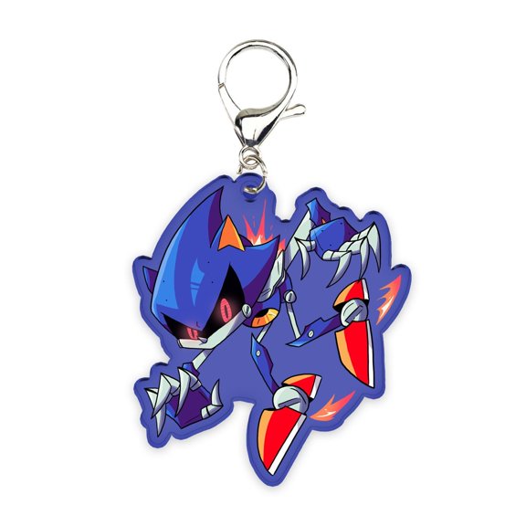 Metal Speedy Hedgehog Keychain