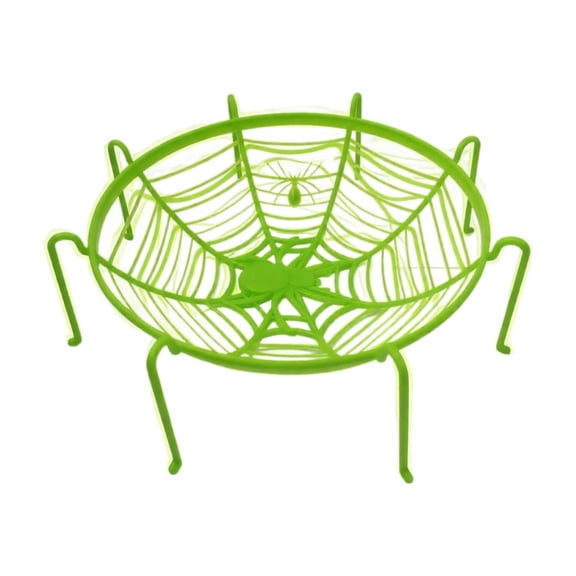 Metal Spider Web Fruit Basket Decorative Stand Spider Design Wire Bowl for Halloween Party Table Centerpiece Candy Holder