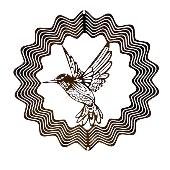 Metal Spin Wind Spinner with Chimes Reflective Garden Windmill Decor for Yard, Patio & Flower Beds, Durable Outdoor Ornament