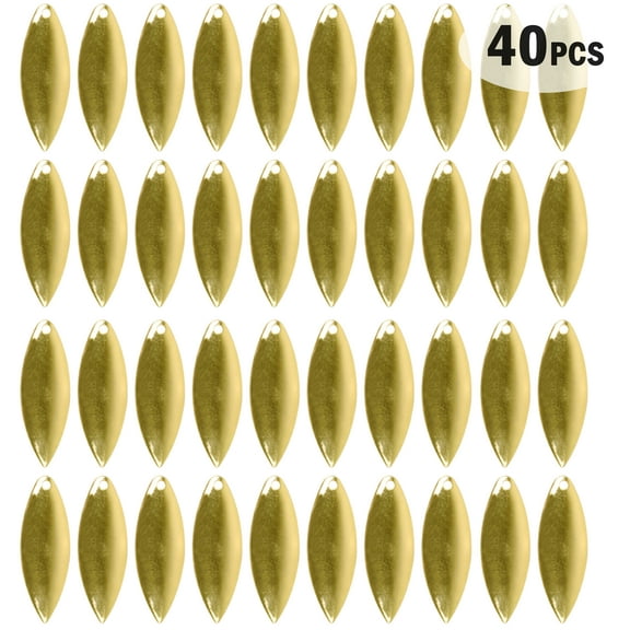 Metal Spinner Blades Fishing Lure Making DIY Kit for Hard Spinner Baits, 40pack Colorado Willow Blade
