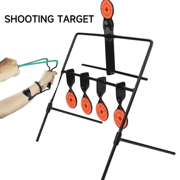 Metal Spinning Shooting Target, Heavy-Duty Rotating Practice Target, Weather-Resistant Steel Construction, for Indoor Backyard & Outdoor Competitive Shooting Training