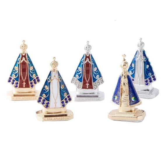 hejhncii Metal Spiritual Prayer Figurine Tabletop Ornament Nossa Senhora Aparecida Statue