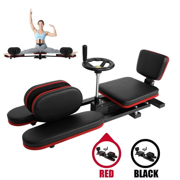 Metal Split Adjustable Silent Wheels Leg Stretcher Machine, 400 LBS Black Heavy Duty Split Machine Training Equipment, 38.5x16.5x15 Inch for Home Gym
