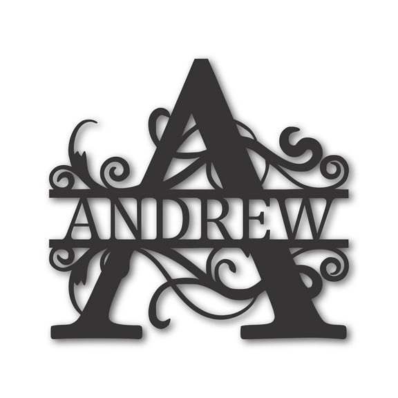 Metal Split Letter Vine Monogram 46