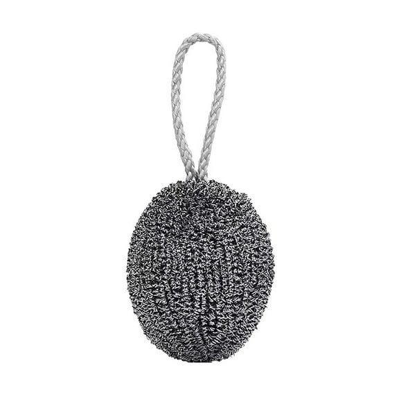 1 Pc Metal Sponge, Lanyard Wire Balls, Melons Shape Steel Wire Ball, Stainless Steel Scourer with Lanyard, Metal Scouring Pads, Dish Cleaner Scrubber, Reusable Washing Up Sponge