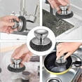 thumbnail image 1 of Metal Sponge Scrubber for Cleaning Dishes,Pans,Pots,Ovens,Grills,Stainless Steel Sponges Scourer Pot Brush With Handle Cleaning Brush Scrubbers Scouring Pads Kitchen Cleaning Tool,Silver,3.54x2.56", 1 of 7