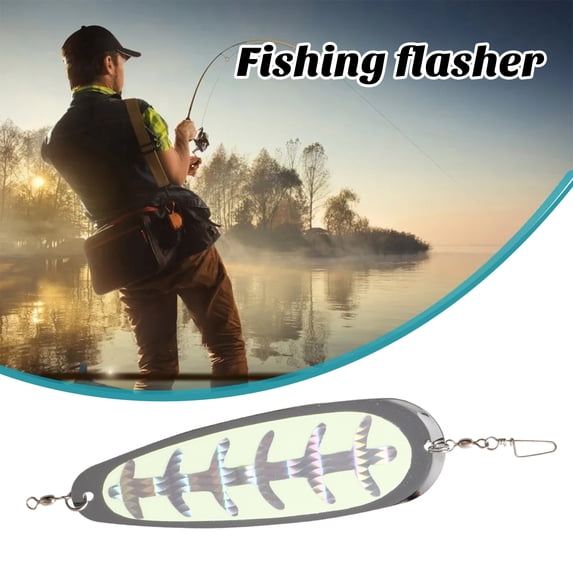 Metal Spoon Fishing Lure, 31g/5.51" Fishing Spoons Spinner Baits, Jigging Bait Tackle, Trout Spin Flasher Lure Fishing Rigs Accessories