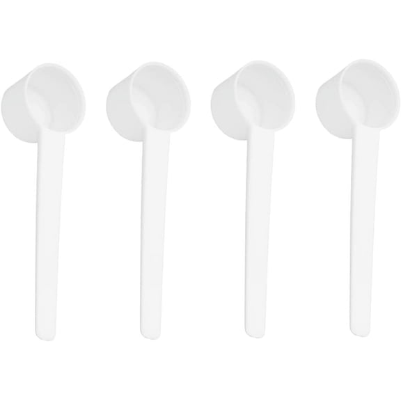 Metal Spoons 50pcs Seasoning Reusable White Food Milk Refillable Measuring Scoops Protein for Fruit Plastic Liquid Teaspoon Coffee Tablespoon Pet Handle G Scoop Coffee Measuring Spoon