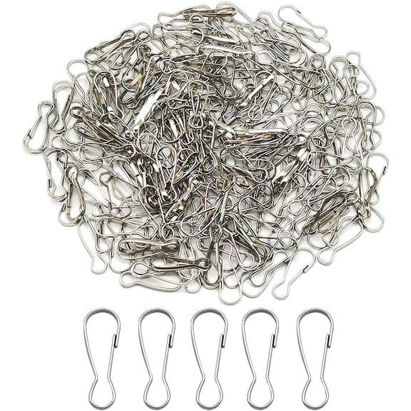 Metal Spring Lanyard Hook Lanyard Snap Spring Hooks for Jewelry Making DIY Craft ID Card Key Chain Clip Badge Holders 250 Pack