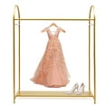thumbnail image 1 of Metal Square 2 Rod Clothes Rack Clothing Heavy Duty Rack, Commercial Garment Rack Display for Wedding, Home, 1 of 11