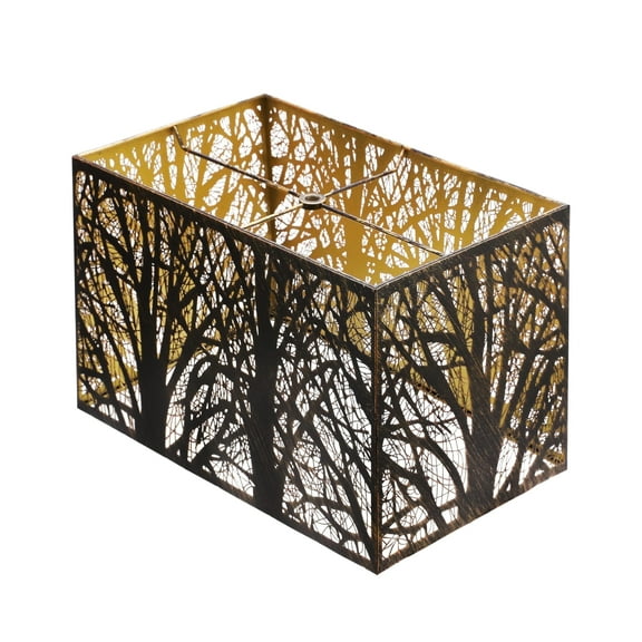 Metal Square Lampshade 8''Top X 14'' Bottom X 9'' Height Lamp Shade Fits For Bedroom Living Room And More Spider Fitter