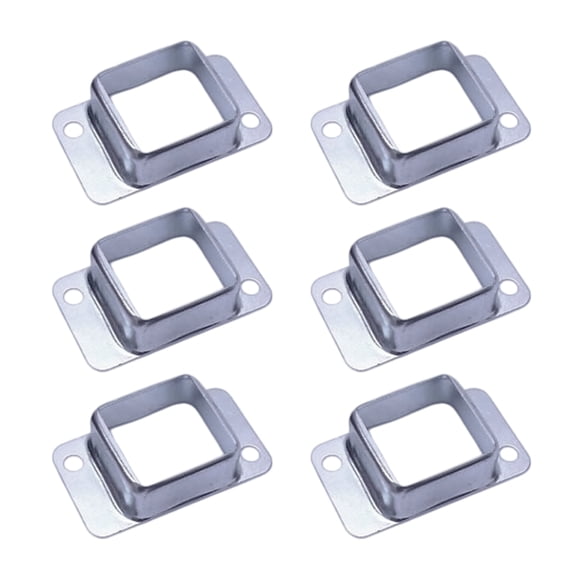 Metal Square Post Flange Base Deck Fence Wall Mount Rails End Bracket Connector Double Flange Square Brackets Enduring