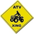 thumbnail image 1 of Metal Square Sign 12x12 inches ATV Crossing Metal Aluminum Sign 12x12 inch, 1 of 1