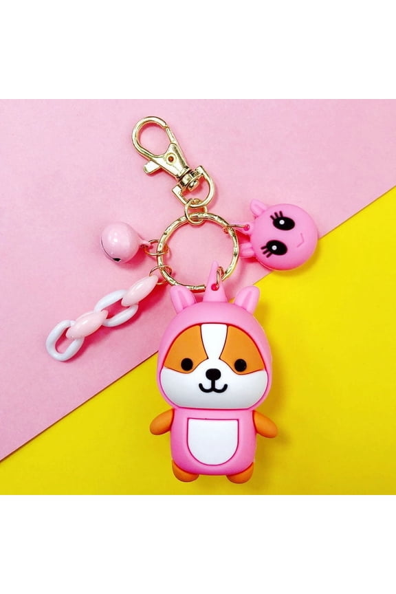 Metal Squirrel Keychain, Cute Cartoon Couple Doll Pendant, Car Key Accessories, Unisex, Individually Packed