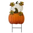 thumbnail image 1 of Metal Stacked Pumpkins Harvest Garden Stakes Fall Thanksgiving Yard Decor,Autumn Fall Yard Welcome Signs for Patio Pathway Outdoor Decorations, 1 of 6
