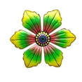 thumbnail image 1 of Metal Stained Flower Wall Art Decor Pink Green Yellow Blue Floral Wall Sculpture Hanging Ornament for Indoor Outdoor Garden Home Room Decor, 1 of 6