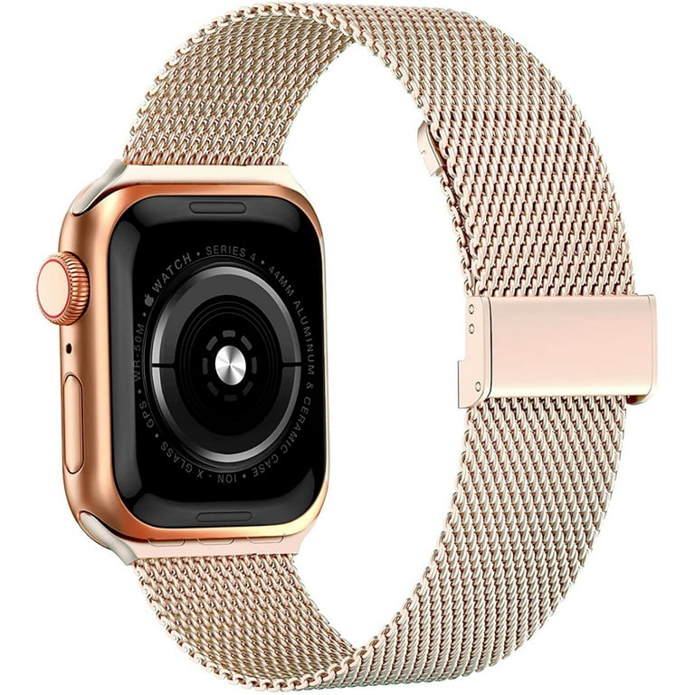 Metal Stainless Steel Band for Apple Watch Bands 40mm 44mm 41mm 45mm Loop Adjustable Strap Magnetic Wristband for iWatch Series 4 3 5 SE 6 7 8 for