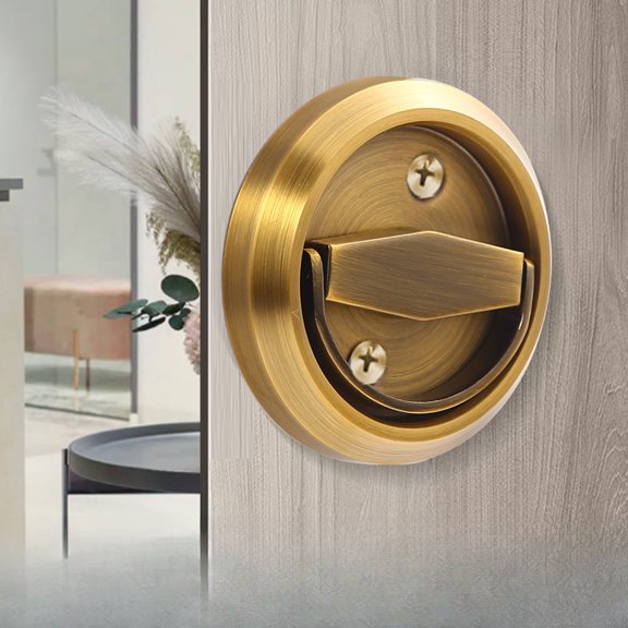 Metal Stainless Steel Concealed Handle Invisible Door Handle Background Wall Door Handle Circular Open Pull Ring