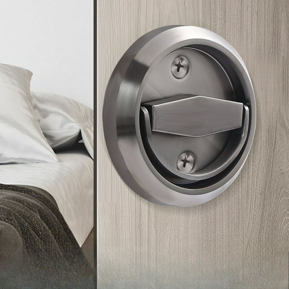 Metal Stainless Steel Concealed Handle Invisible Door Handle Background Wall Door Handle Circular Open Pull Ring