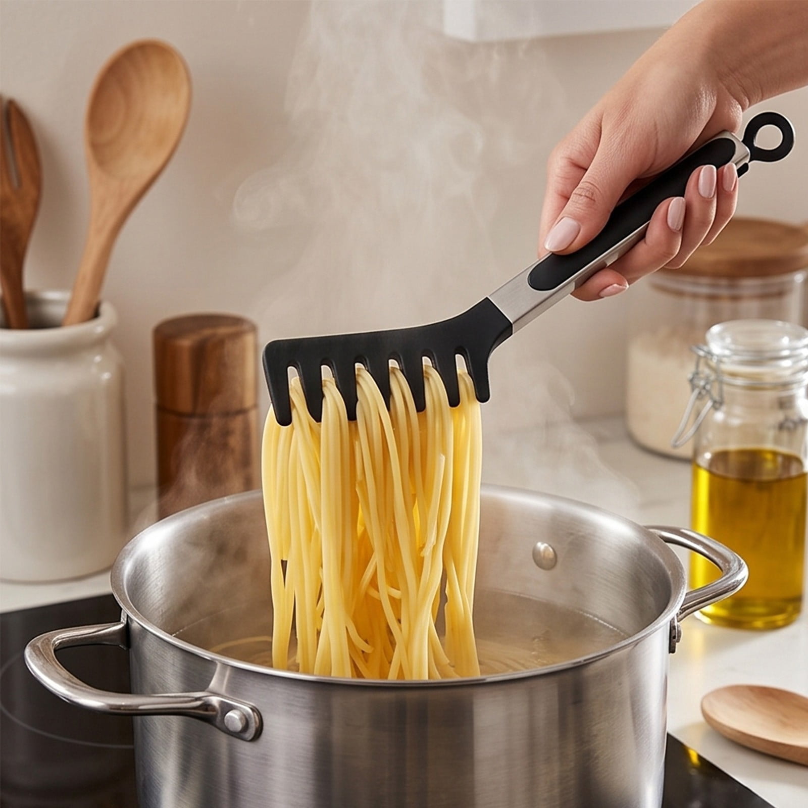 Metal Togs Metal Stainless Steel Kitchen Tongs, heat-resistant serving tongs for ...