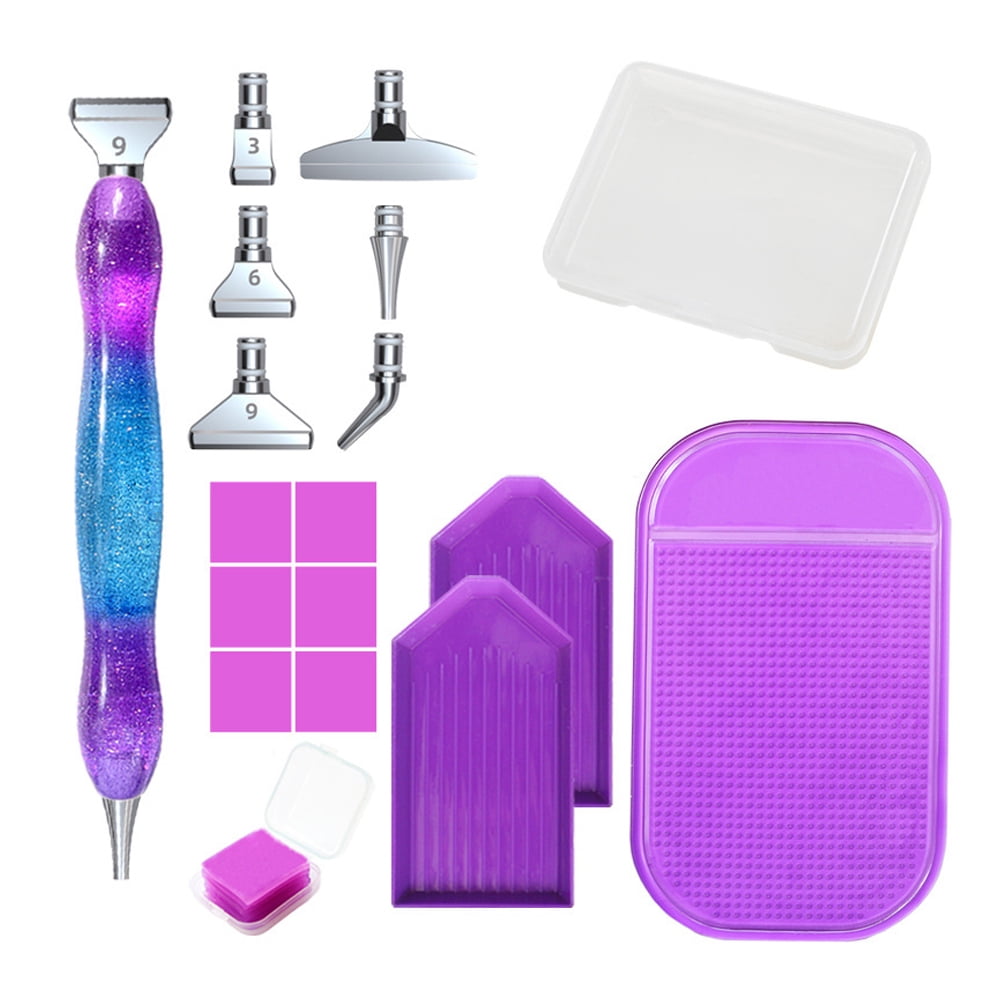 Premium Diamond Painting Pen Kit - Metal Tips and Tools - Pink+Blue+Silver