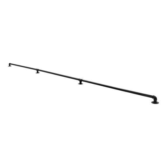 Metal Stair Handrail, 12 Feet Handrails Galvanized Industrial Pipe Railing, Wall-Mounted Indoor Pipe Stair Railing for Bathrooms, Staircases, Bars, Apartments