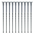 thumbnail image 1 of Metal Stair Railing 44 x 0.5 Inch Galvanized Steel Decorative Handrail Posts 10 Piece Armor Plate Railing Hollow Twisted Finish Satin Black Spiral Stair Railing with Base and Screws, 1 of 6