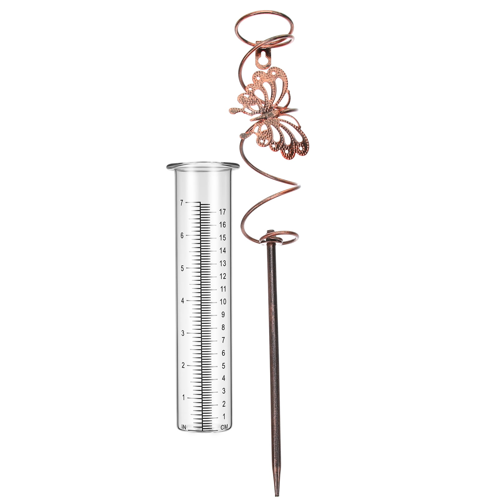 Metal Stake Rain Gauge Garden Water Gauge Ground Rain Gauge Accurate