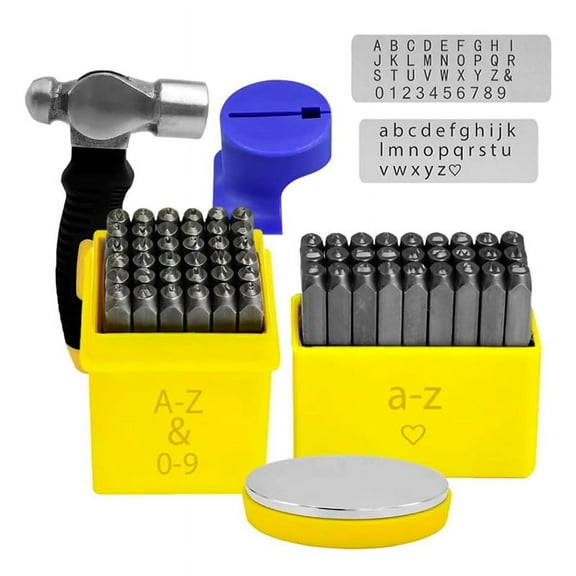 Metal Stamping Kits - Alphabet Punch Set Metal Stamps for Jewelry Making Leather Steel Number and Letter Stamping Kit