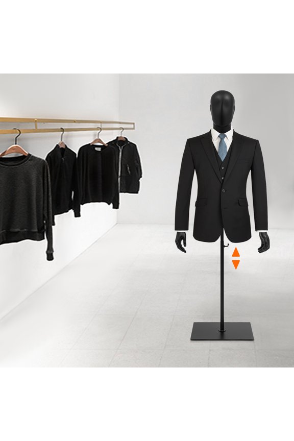 Metal Stand Dress Form, Male Dress Form Display, Adjustable Height Clothing Form