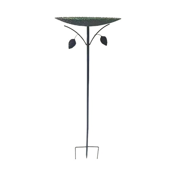 Metal Standing Bird Bath and Feeder for Outdoor Garden Patio Yard Balcony Freestanding Birdbath with Stable Base for Birds Water Drinker Food Bowl